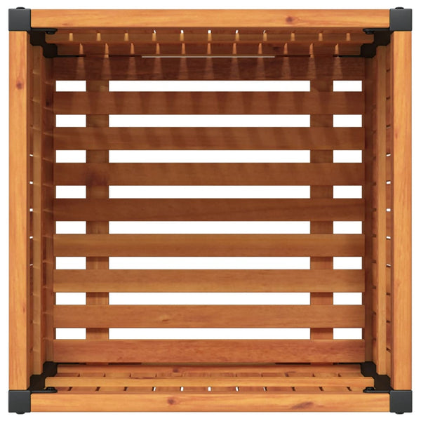 Pflanzkübel Akazie & Stahl 45x45x44cm