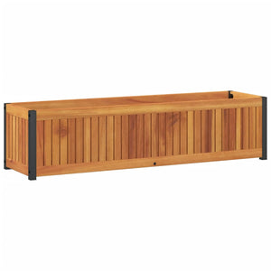 Pflanzkübel Akazie & Stahl 110cm