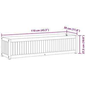 Pflanzkübel Akazie & Stahl 110cm