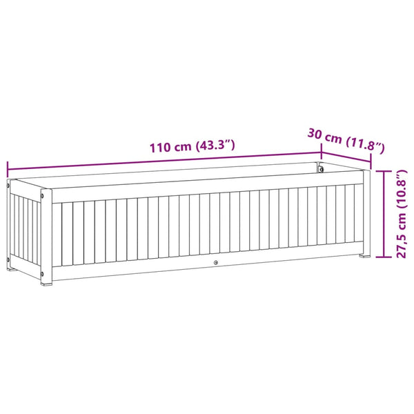 Pflanzkübel Akazie & Stahl 110cm