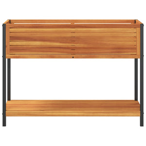 Pflanzkübel mit Ablage Akazie Massivholz 110x45x80 cm
