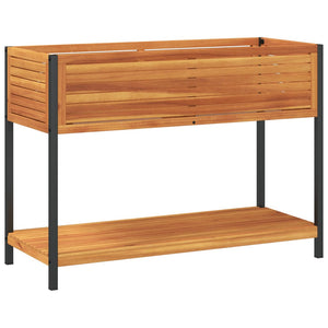 Pflanzkübel mit Ablage Akazie Massivholz 110x45x80 cm