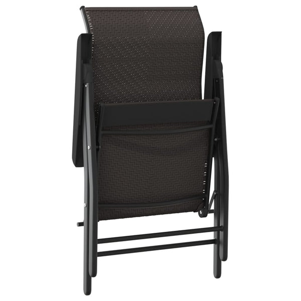 Klappbare Gartenstühle 4er Set Poly Rattan
