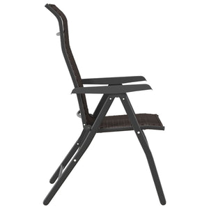 Klappbare Gartenstühle 4er Set Poly Rattan