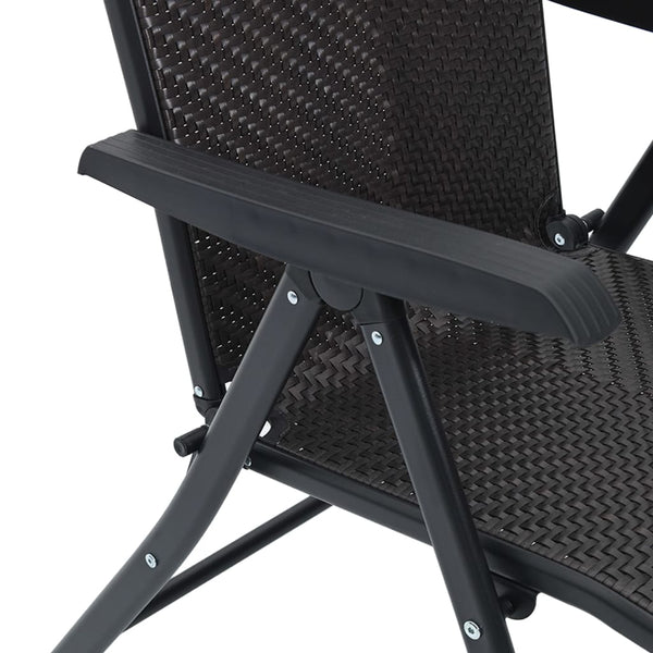 Klappbare Gartenstühle 4er Set Poly Rattan