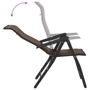 8er Set Klappbare Gartenstühle Braun Rattan