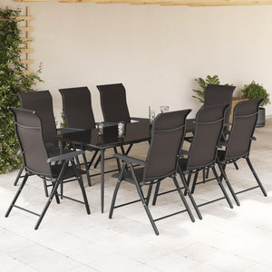 vidaXL Chaises de jardin 8 pcs Pliantes Noir marron café Résine tressée