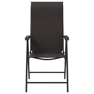 vidaXL Chaises de jardin 8 pcs Pliantes Noir marron café Résine tressée