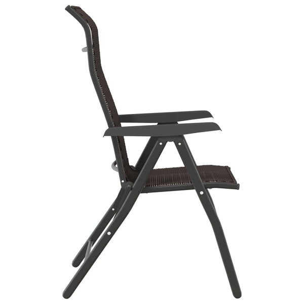 vidaXL Chaises de jardin 8 pcs Pliantes Noir marron café Résine tressée