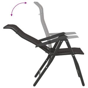 vidaXL Chaises de jardin 8 pcs Pliantes Noir marron café Résine tressée
