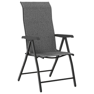8er Set Klappbare Gartenstühle Grau Rattan