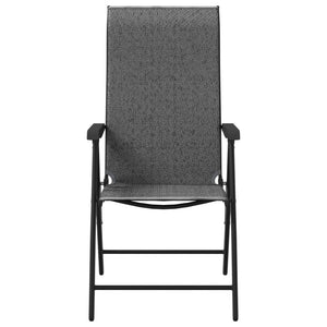 8er Set Klappbare Gartenstühle Grau Rattan