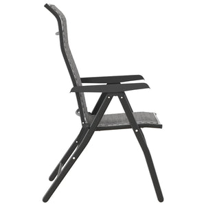 8er Set Klappbare Gartenstühle Grau Rattan