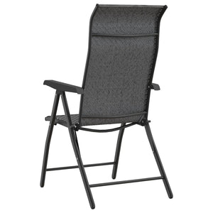 8er Set Klappbare Gartenstühle Grau Rattan