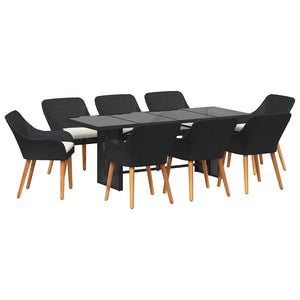 Garten Essgruppe 9-teilig mit Kissen