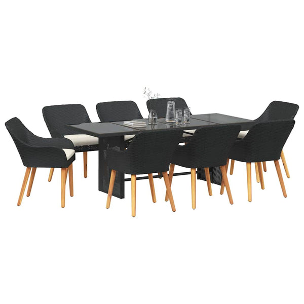 Garten Essgruppe 9-teilig mit Kissen
