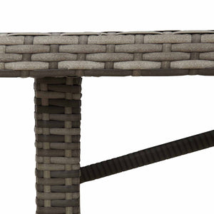 Garten Essgruppe 9-teilig Grau Poly Rattan