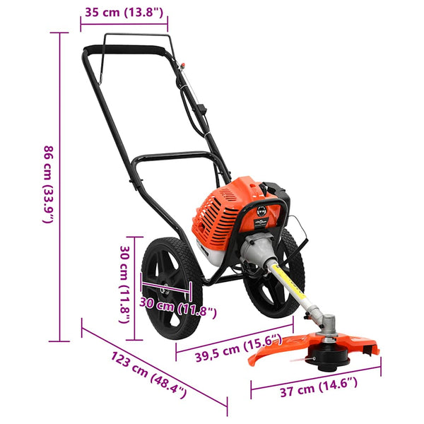 Freischneider mit Rädern 52 cm³ Orange