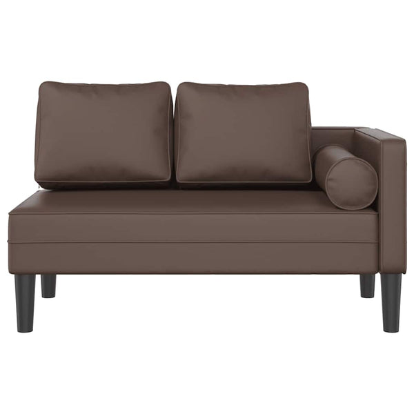 Braune Chaiselongue mit Kissen