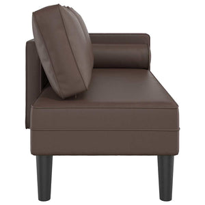 Braune Chaiselongue mit Kissen