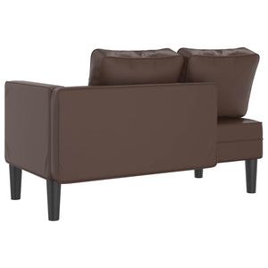 Braune Chaiselongue mit Kissen