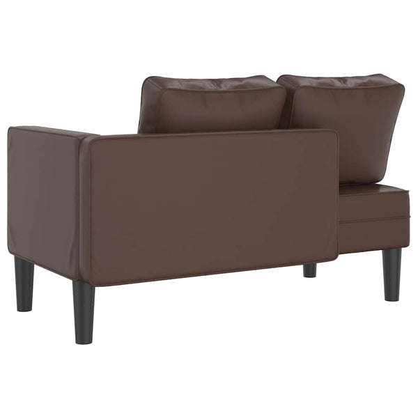 Braune Chaiselongue mit Kissen