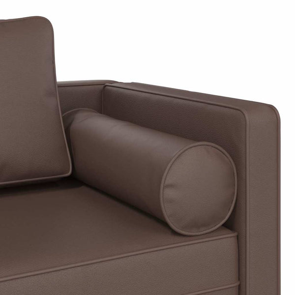 Braune Chaiselongue mit Kissen