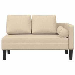 Creme Chaiselongue mit Kissen