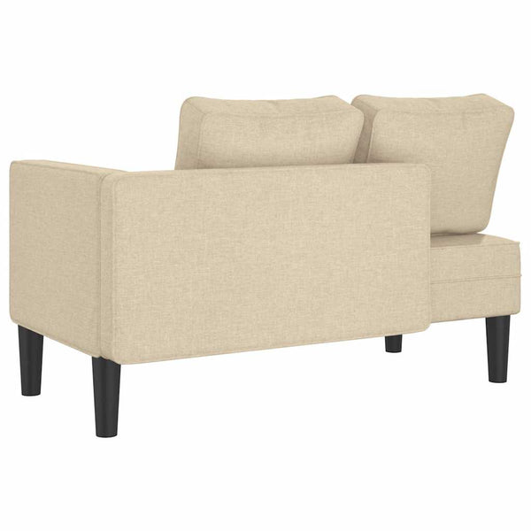 Creme Chaiselongue mit Kissen