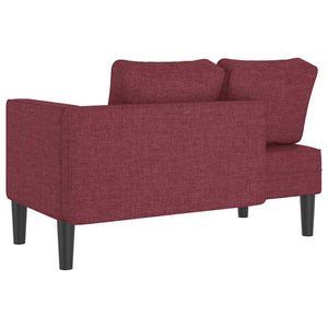 Weinrote Chaiselongue mit Kissen