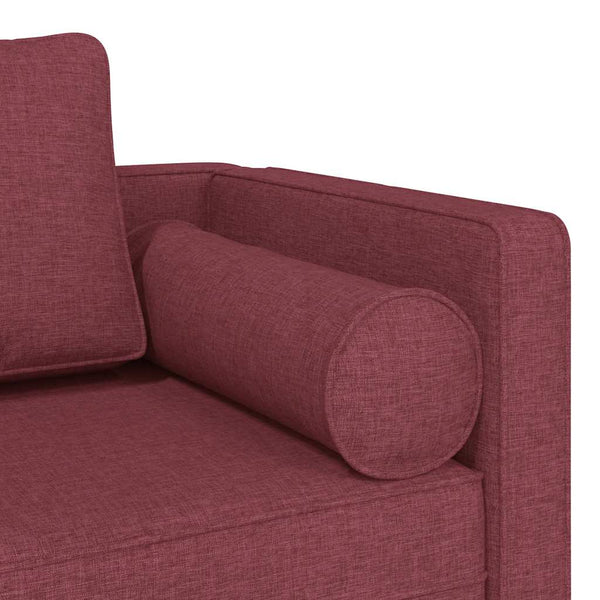 Weinrote Chaiselongue mit Kissen