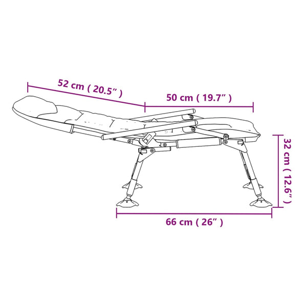 Klappbarer Angelstuhl mit Armlehnen Grün