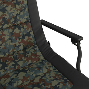Klappbarer Angelstuhl mit Armlehnen, Tarnmuster