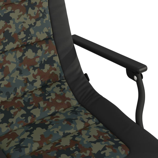 Klappbarer Angelstuhl mit Armlehnen, Tarnmuster