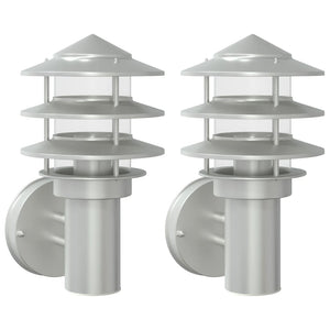 Edelstahl Außenwandleuchten 2er Set