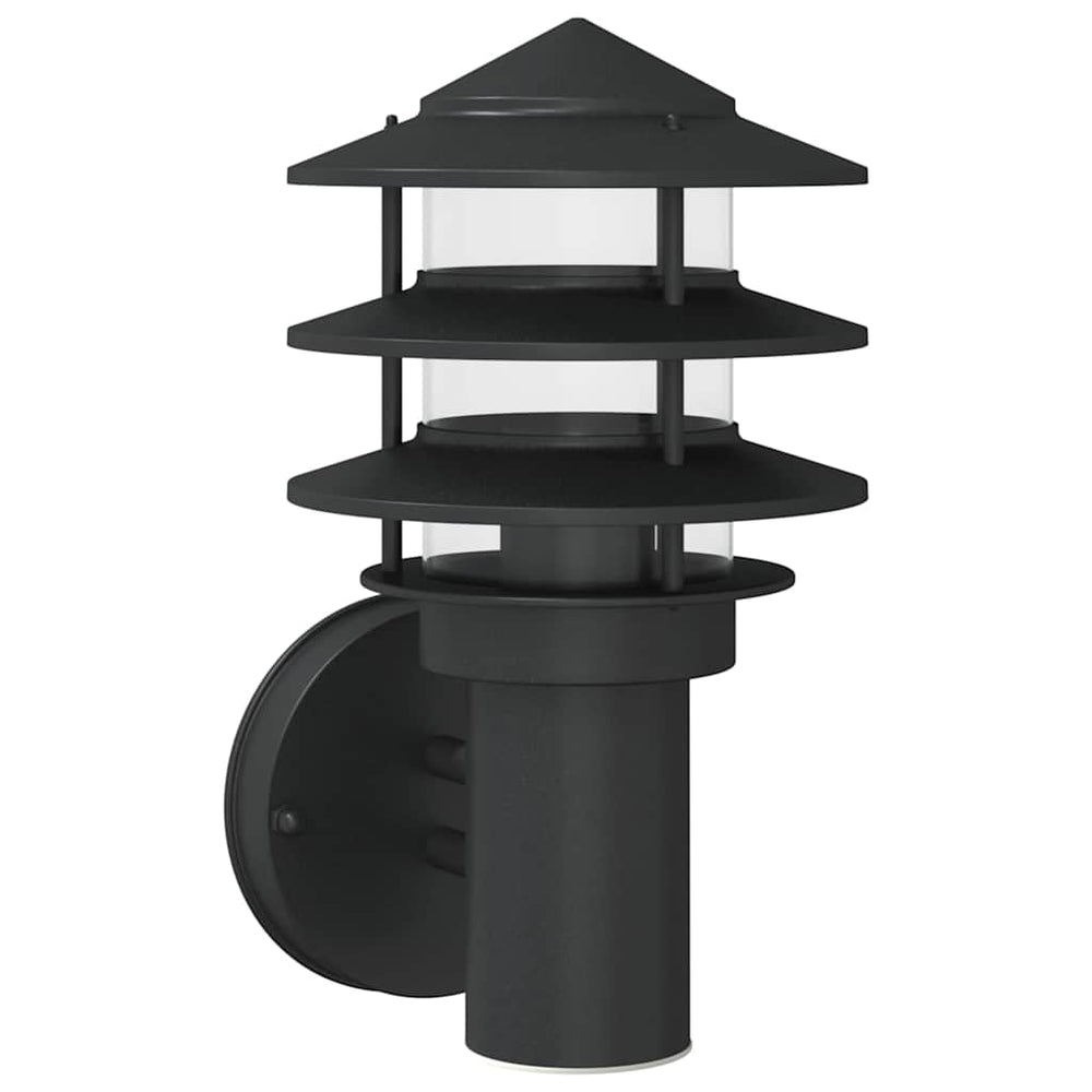 Schwarze Edelstahl Außenwandleuchte