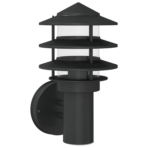 Schwarze Edelstahl Außenwandleuchte