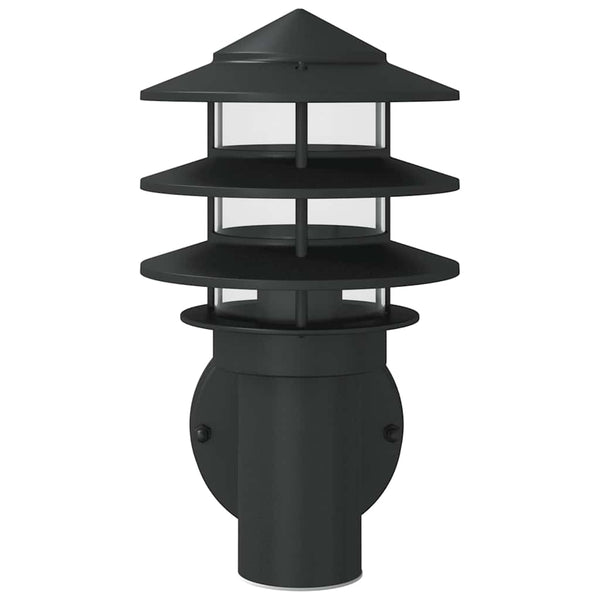 Schwarze Edelstahl Außenwandleuchte