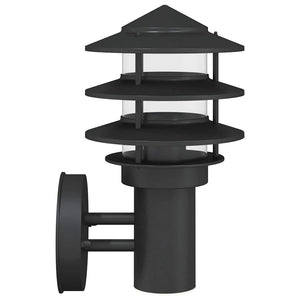 Schwarze Edelstahl Außenwandleuchte