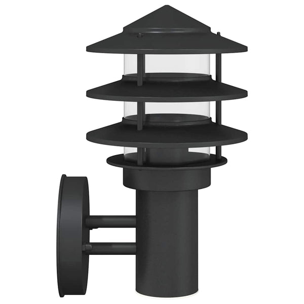 Schwarze Edelstahl Außenwandleuchte