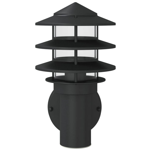 Außenwandleuchten 2er Set Schwarz Edelstahl