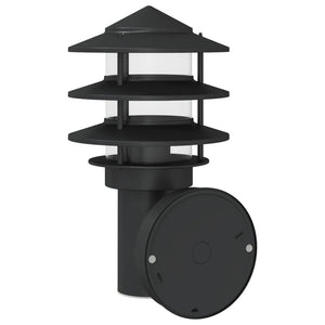 Außenwandleuchten 2er Set Schwarz Edelstahl