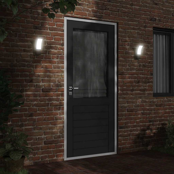 LED Außenwandleuchten, 2er Set, Schwarz
