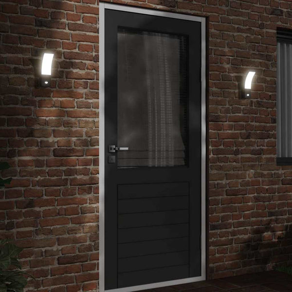 LED-Außenwandleuchten mit Sensor, 2er-Set