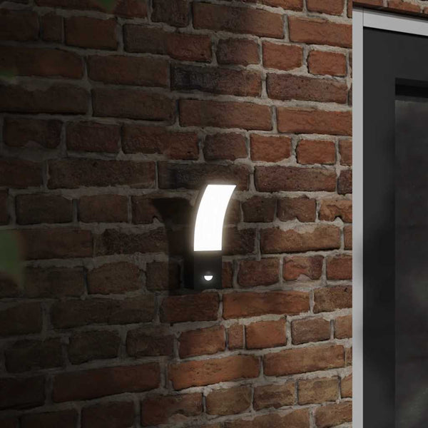 LED-Außenwandleuchten mit Sensor, 2er-Set