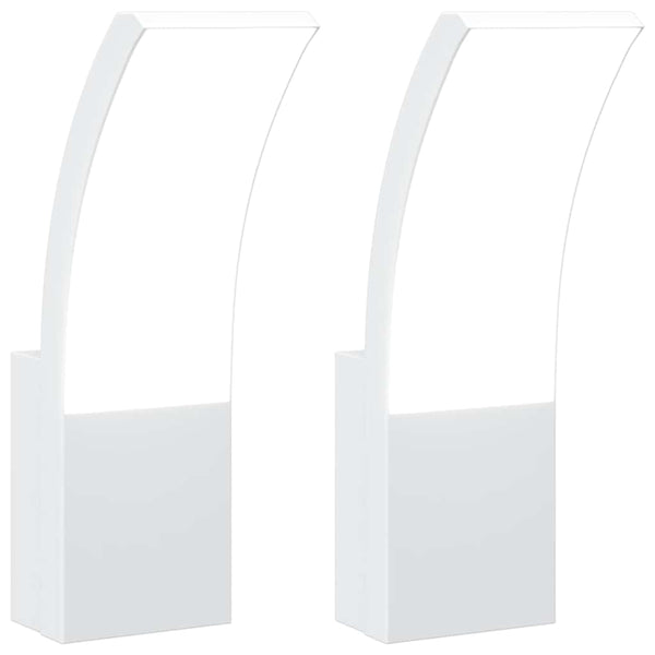LED Außenwandleuchten 2er Set, Weiß