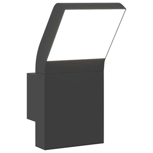 LED Außenwandleuchte Schwarz Aluminium