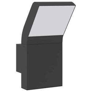 LED Außenwandleuchte Schwarz Aluminium