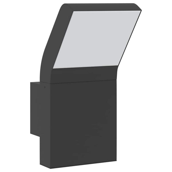 LED Außenwandleuchte Schwarz Aluminium