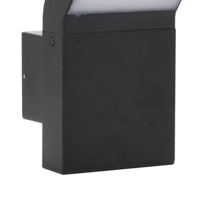 LED Außenwandleuchte Schwarz Aluminium